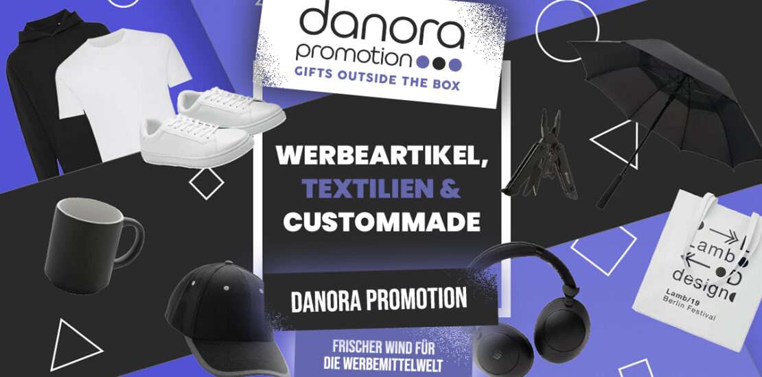 Danora Promotion: Experten für Ihren Markenerfolg. Willkommen bei Danora Promotion – Ihrem kreativen Kompass für innovative Werbelösungen und unvergessliche Markenerlebnisse! Wir haben uns auf die Bereiche Promotion & Merchandising mit Textilien, Sonderanfertigungen und Werbemitteln spezialisiert und greifen dabei zurück auf 20 Jahre Branchenerfahrung und Insides. Wir sind ein junges und kreatives Team aus Strategen, Machern und Experten. Wir arbeiten mit über 100 Partnern und können daher über 150.000 Produkte von 500 Marken offerieren. Wir verlassen uns nicht auf den Zufall, sondern denken und arbeiten über den Tellerrand hinaus. Wir nutzen neben unserer Expertise die fortschrittlichsten Methoden um unsere Produkte, unseren Service und unsere Arbeitsabläufe permanent am Puls der Zeit zu halten. Wir kennen unseren Wettbewerb genau und wissen daher, wie wir stets das Beste für unsere Kunden rausholen können.